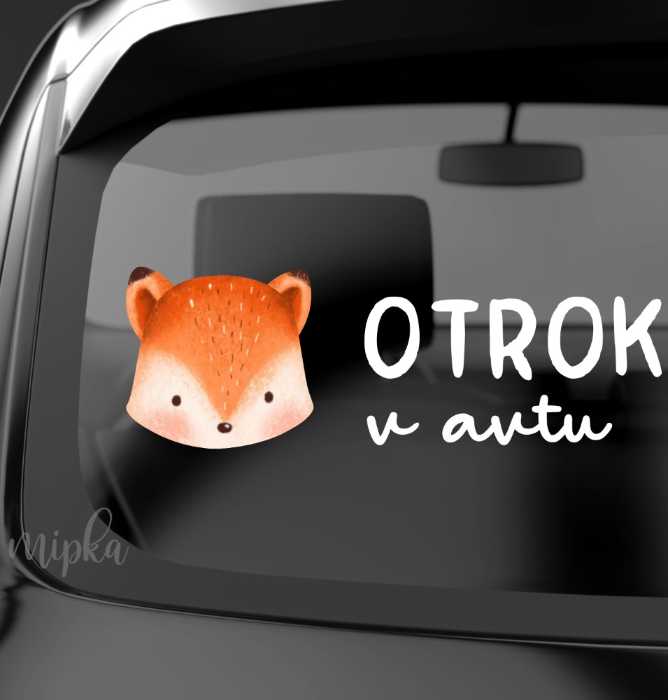 Nalepka Otrok v avtu Lisička - slika 2
