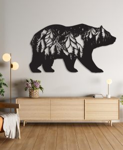 Lesena stenska dekoracija - Medved