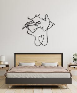 Lesena stenska dekoracija - Obraza ljubezni