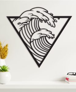 Lesena stenska dekoracija - Morski val