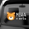 Nalepka Otrok v avtu Tiger