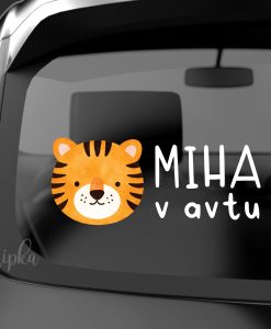 Nalepka Otrok v avtu Tiger