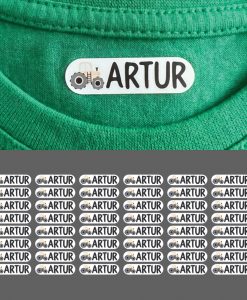 Preslikači z imenom za označevanje oblačil na podlagi