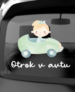 Nalepka Otrok v avtu - Avto - Punčka
